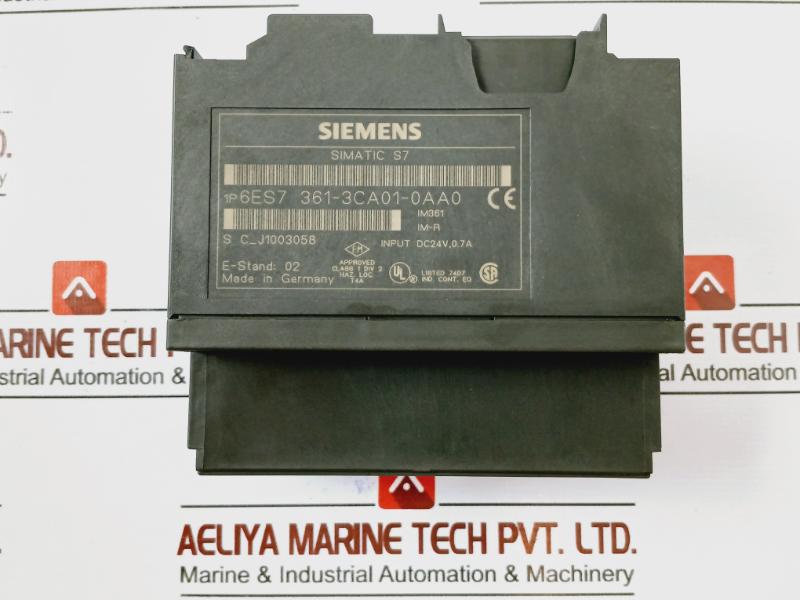 Siemens Simatic S7 1p 6es7 361-3ca01-0aa0 Expansion Module Im361 Dc24v, 0.7a