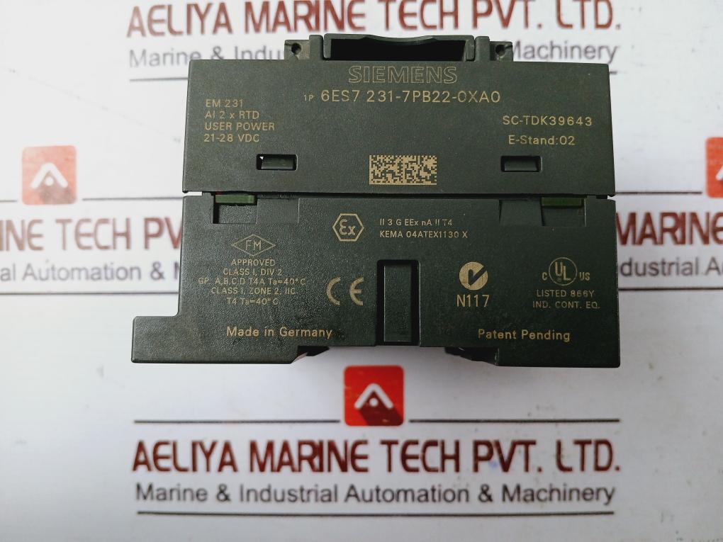 Siemens Simatic S7 231-7Pb22-0Xa0 -200 Analog Input Module Ai2 X Rtd