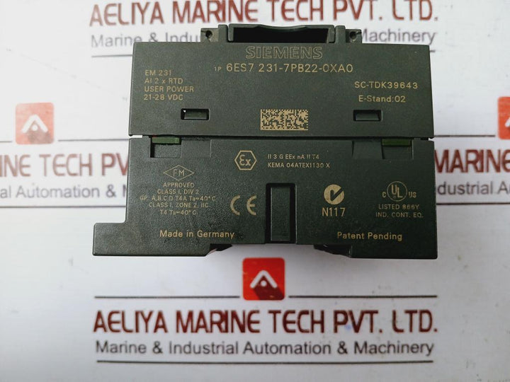 Siemens Simatic S7 231-7Pb22-0Xa0 -200 Analog Input Module Ai2 X Rtd