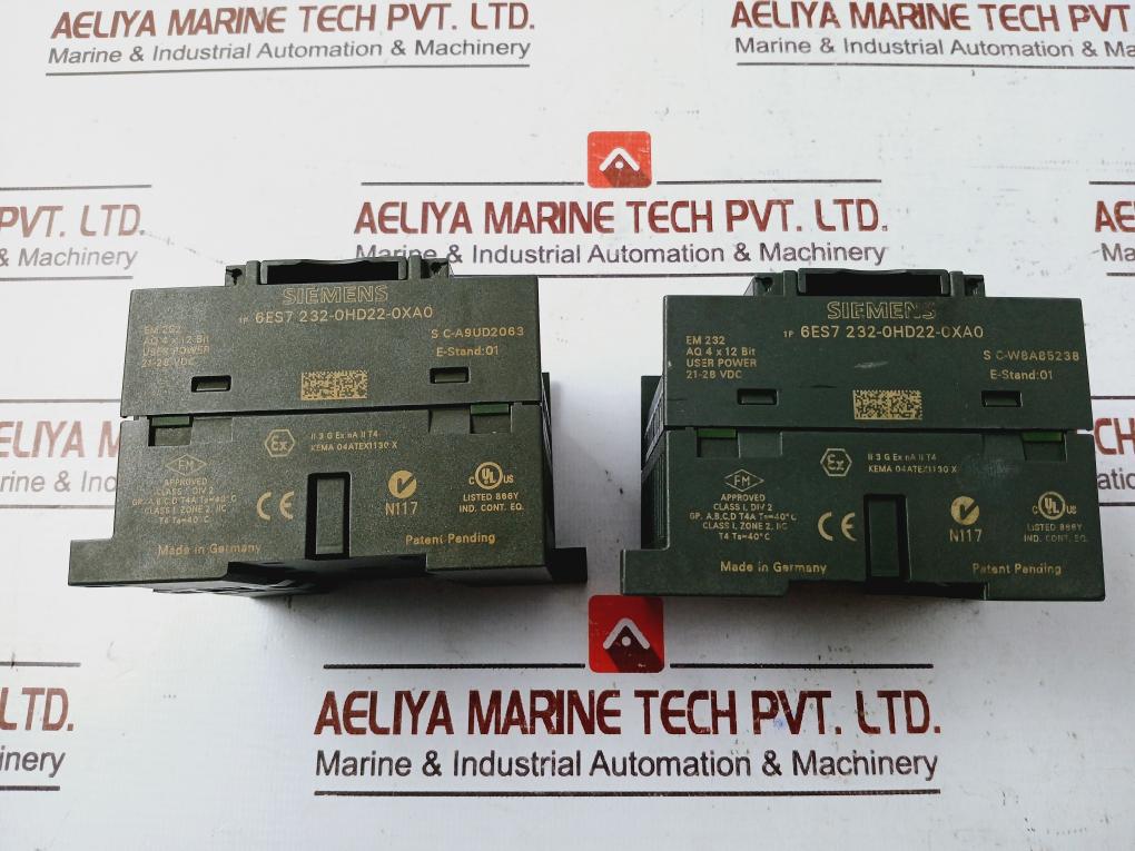 Siemens Simatic S7 232-0Hd22-0Xa0 -200 Analog Output Module Aq 4 X 12 Bit