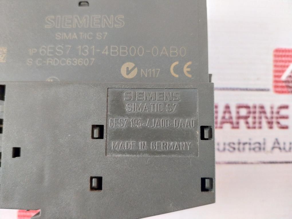 Siemens Simatic S7 6Es7 131-4Bb00-0Ab0 Electron Module 24Vdc 6Es7 193-4Cb00-0Aa0