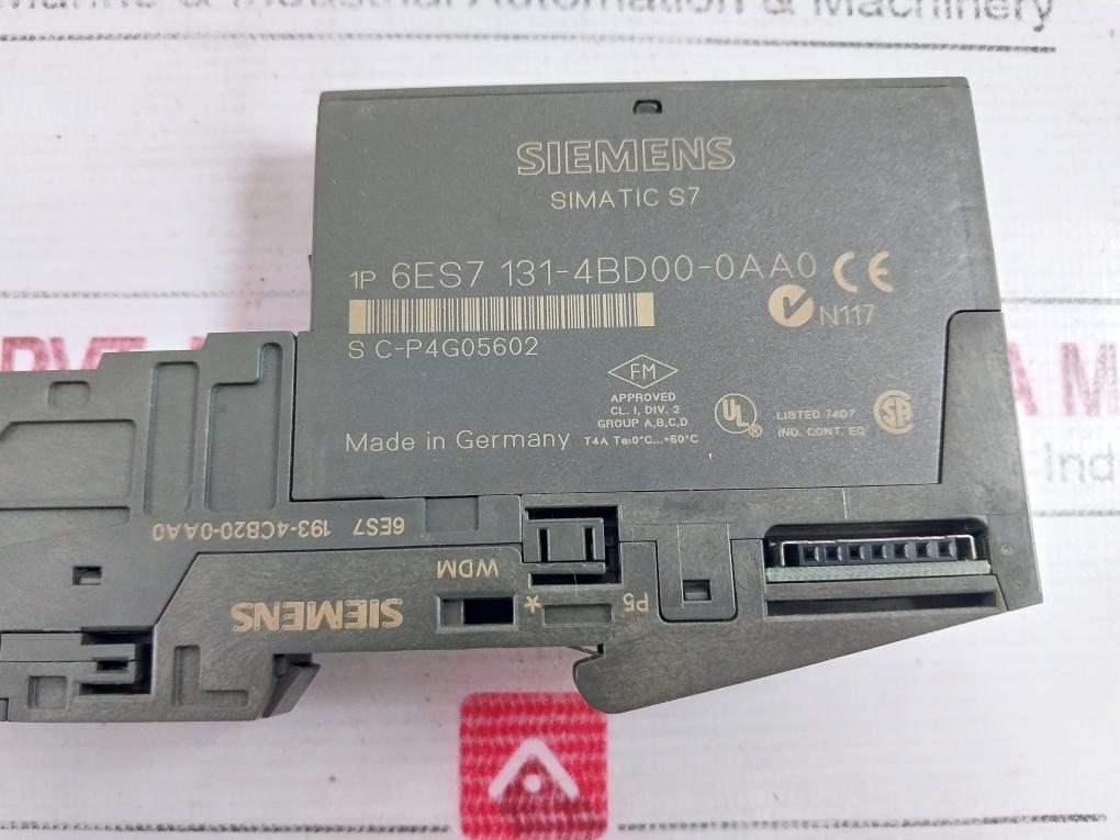 Siemens Simatic S7 6Es7 131-4Bd00-0Aa0 Electronic Module Dc24V