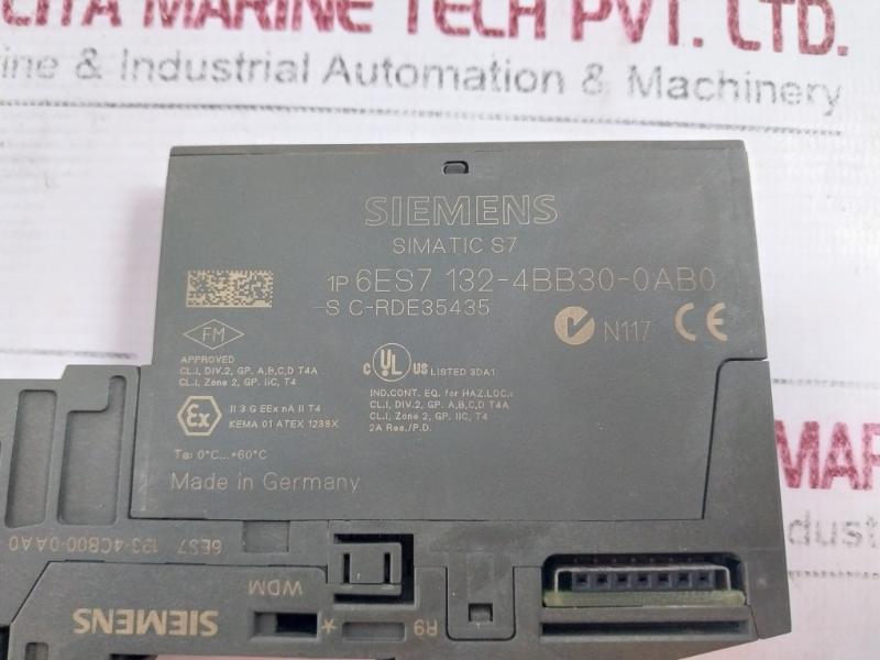 Siemens Simatic S7 6Es7 132-4Bb30-0Ab0 Electronic Module Dc24V/2A S C-rde35435