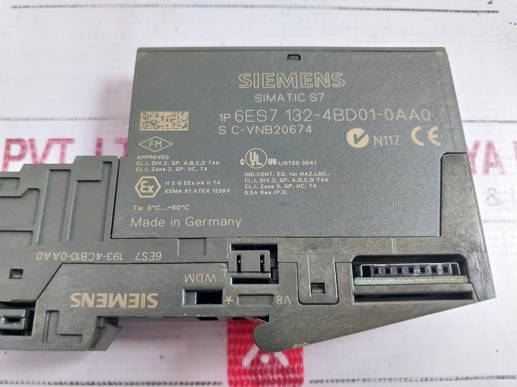 Siemens Simatic S7 6Es7 132-4Bd01-0Aa0 Electronic Module Dc 24V 0.5A