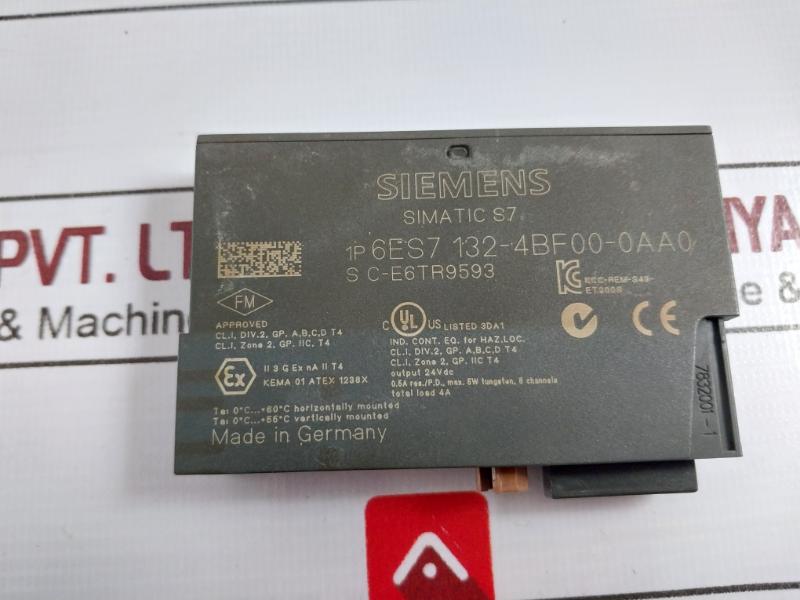 Siemens Simatic S7 6Es7 132-4Bf00-0Aa0 Analog Input Module Dc24V/0.5A 7832001-1