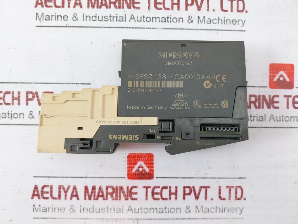 Siemens Simatic S7 6Es7 138-4Ca00-0Aa0 Dp Power Module Dc24V 0°To+80°C Slot 16