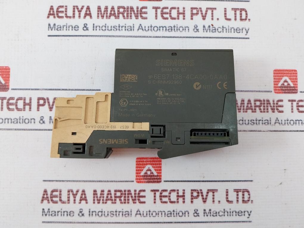 Siemens Simatic S7 6Es7 138-4Ca00-0Aa0 Pm-e Power Module 24 Vdc 6Es7 193-4Ce00-0Aa0