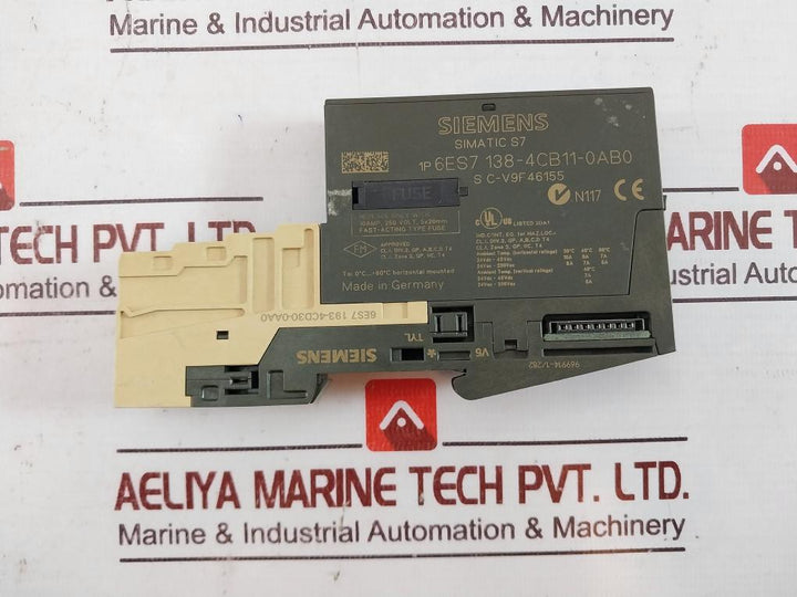 Siemens Simatic S7 6Es7 138-4Cb11-0Ab0 Pm-e Power Module 969914-1/282 Dc24-48V
