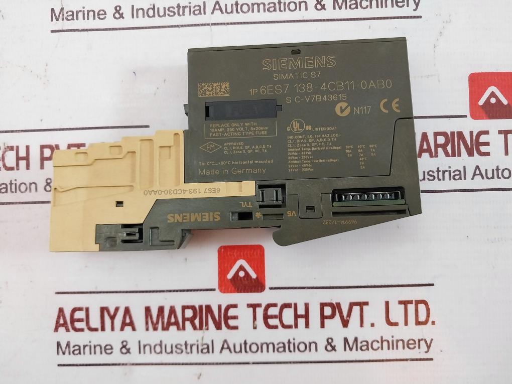 Siemens Simatic S7 6Es7 138-4Cb11-0Ab0 Pm-e Power Supply Module S C-v7B43615