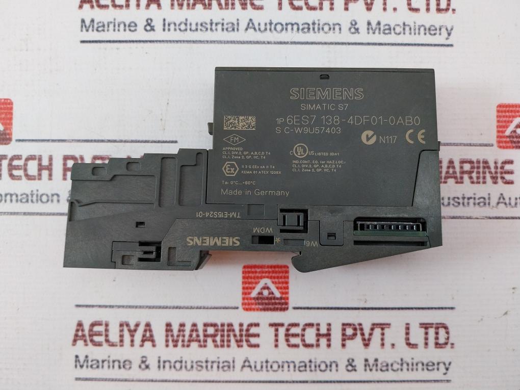 Siemens Simatic S7 6Es7 138-4Df01-0Ab0 Electronic Module 3964/Ascii S C-w9U57403