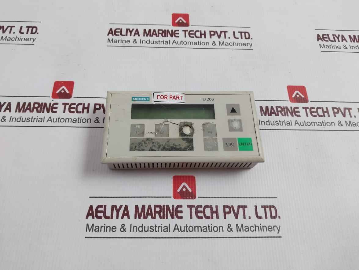 Siemens Simatic S7 6Es7 272-0Aa30-0Ya1 Text Display Panel Td 200 (Not Working)