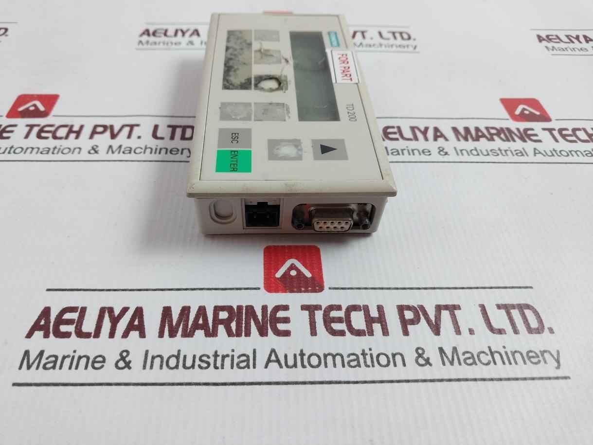 Siemens Simatic S7 6Es7 272-0Aa30-0Ya1 Text Display Panel Td 200 (Not Working)