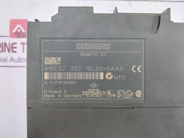 Siemens Simatic S7 6Es7 322-1Bl00-0Aa0 Digital Output Module Series