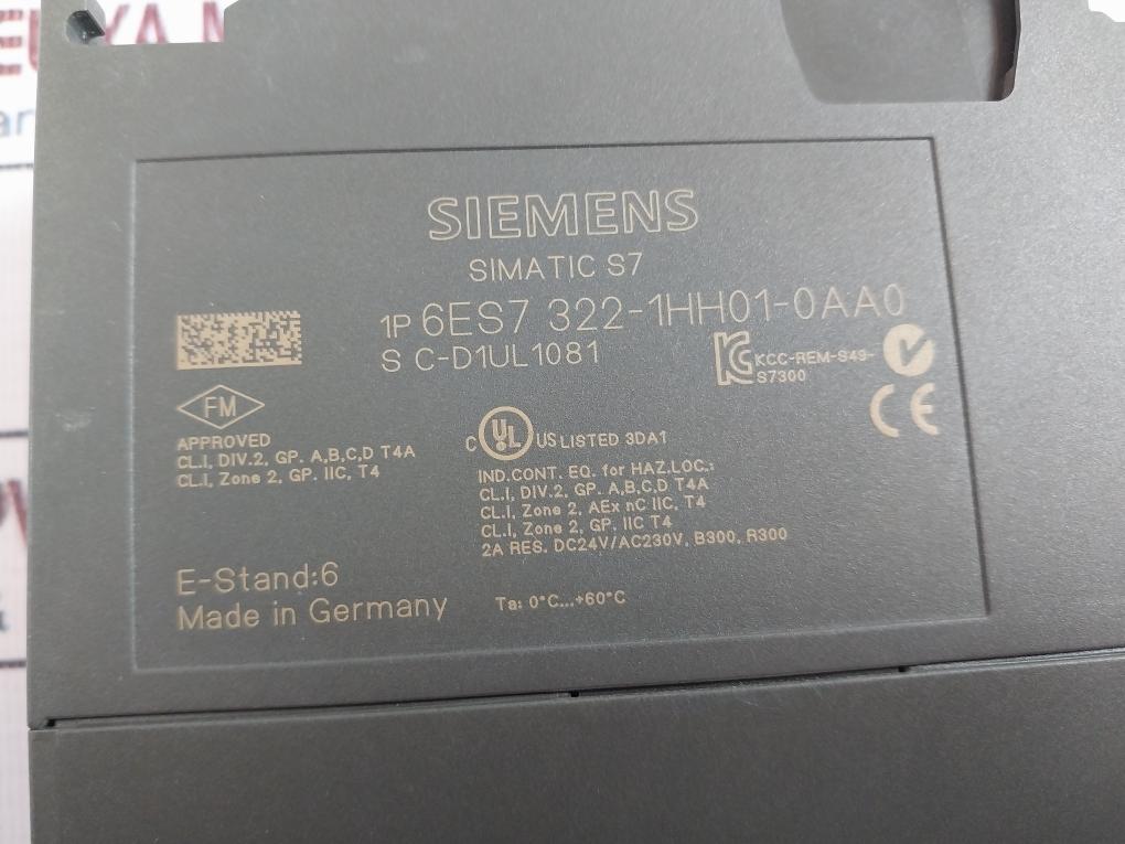 Siemens Simatic S7 6Es7 322-1Hh01-0Aa0 Digital Output Module