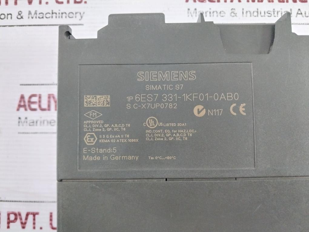 Siemens Simatic S7 6Es7 331-1Kf01-0Ab0 Analog Input Module Ta 0C+60C 331-1Kf01-0Ab0