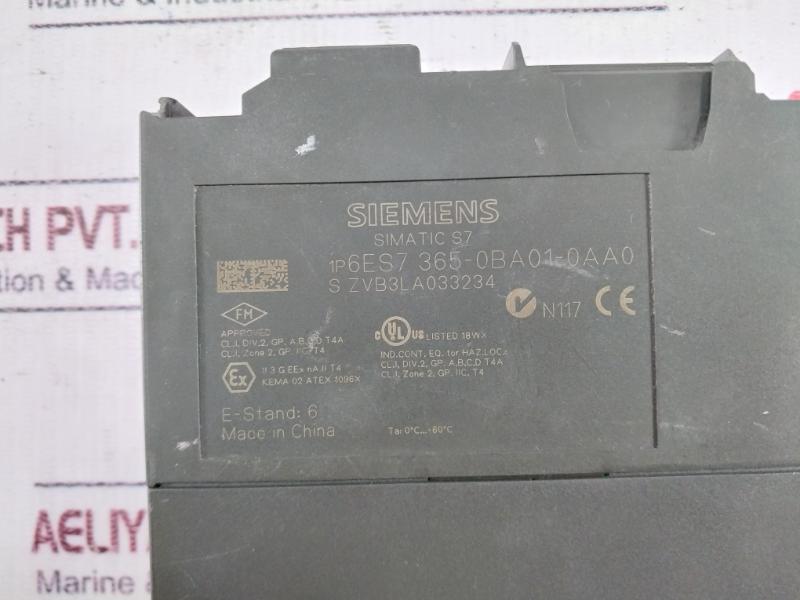 Siemens Simatic S7 6Es7 365-0Ba01-0Aa0 Series Interface Module