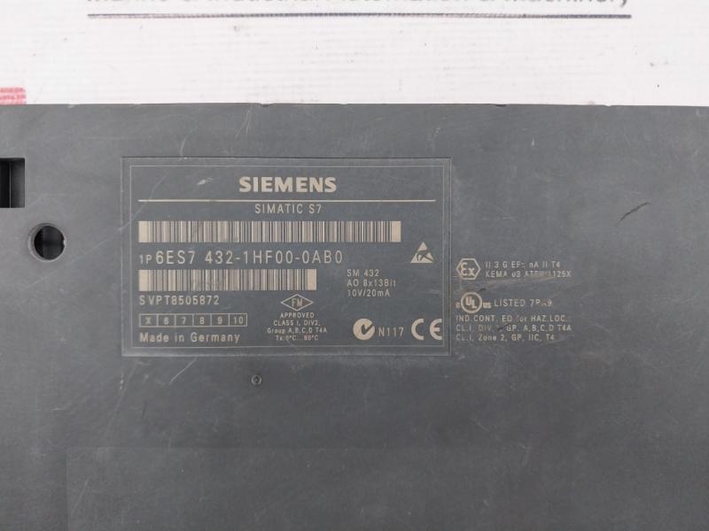 Siemens Simatic S7 6Es7 432-1Hf00-0Ab0 -400 Analog Output Module Sm-432