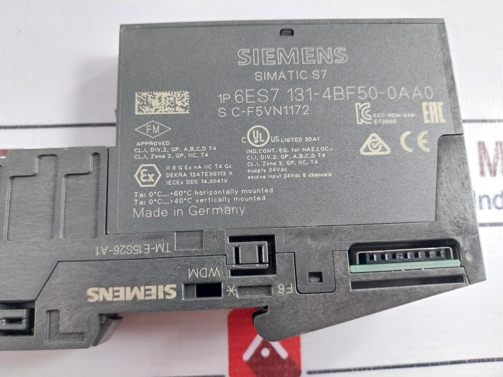 Siemens Simatic S7 6es7 131-4bf50-0aa0 Electronics Module 8 Channels 24vdc