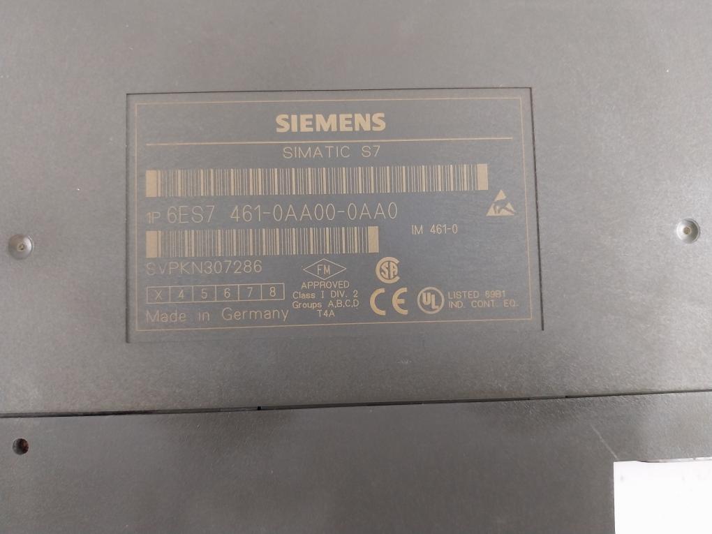 Siemens Simatic S7 Im 461-0 6es7 461-0aa00-0aa0 Svpkn307286