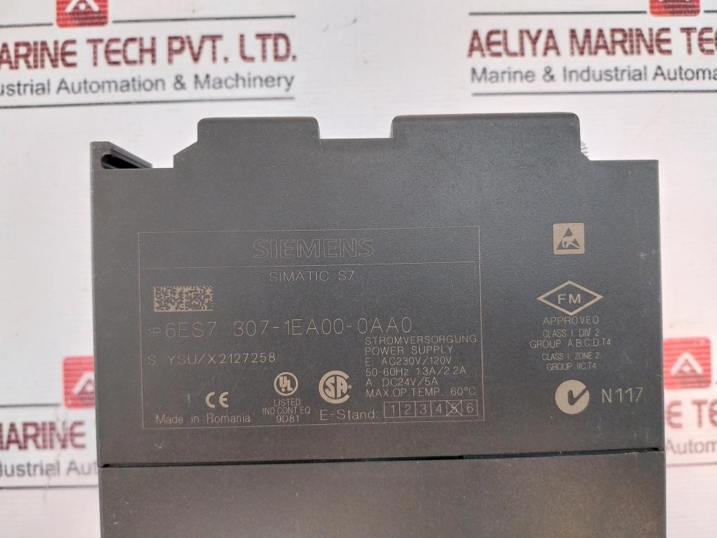 Siemens Simatic S7 Ps307 1P 6Es7 307-1Ea00-0Aa0 Power Supply Ac230V/120V