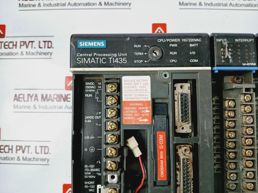 Siemens SIMATIC TI435,U-01NI,U-05NH,U-55N,U-15T,U-55T,U-01DA PLC Module Rack