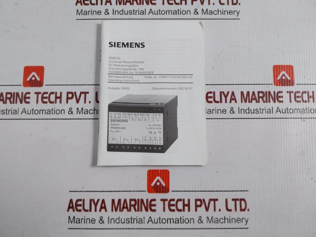 Siemens Simeas T Universal Transducer 100-230V 50/60Hz 7Kg6000-8Ab/Nn