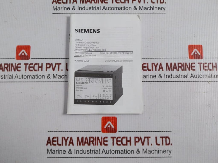 Siemens Simeas T Universal Transducer 100-230V 50/60Hz 7Kg6000-8Ab/Nn