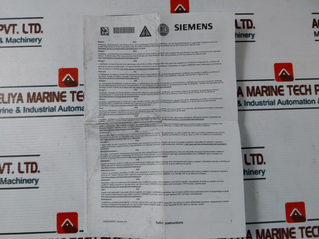 Siemens Simodrive 611 6Sn1145-1Aa01-0Aa2 Power Supply Module 10/25Kw