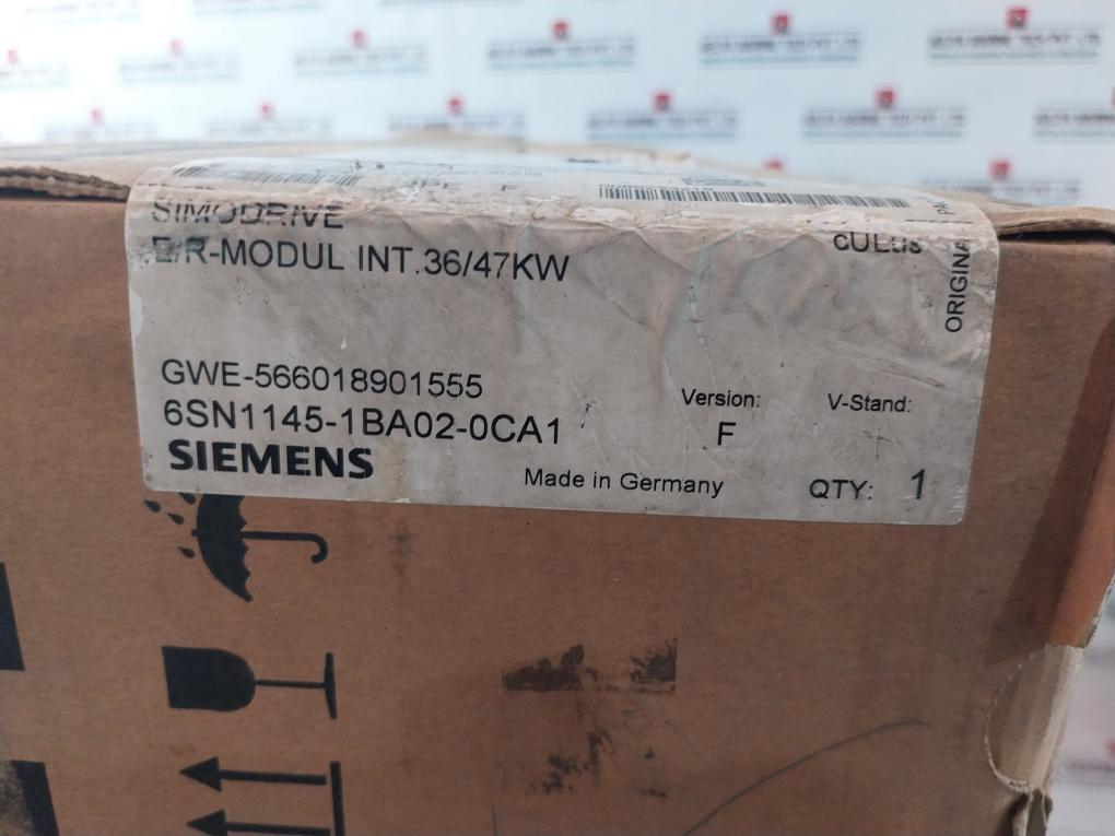 Siemens Simodrive 611 6Sn1145-1Ba02-0Ca1 Infeed/Regenerative Feedback Module