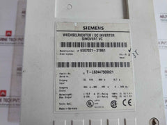 Siemens Simovert Vc 6Se7021-3Tb61 Dc Inverter 94V-0 (Not Working)