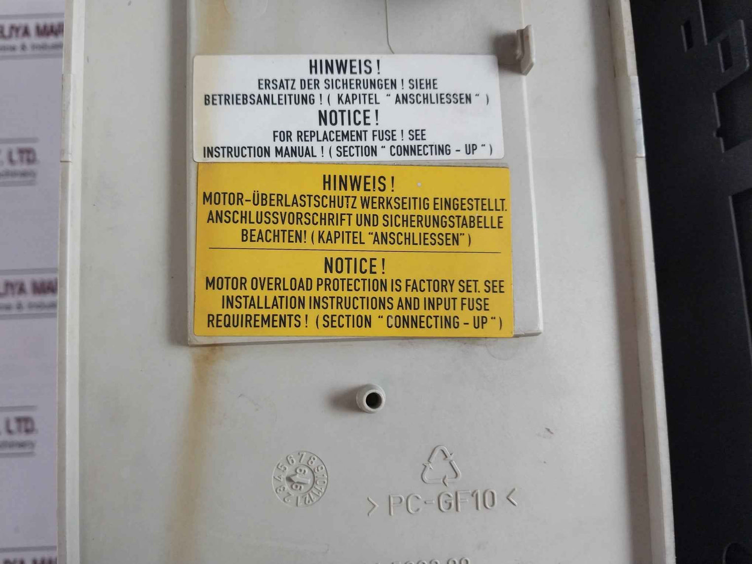 Siemens Simovert Vc 6Se7021-3Tb61 Dc Inverter 94V-0 (Not Working)
