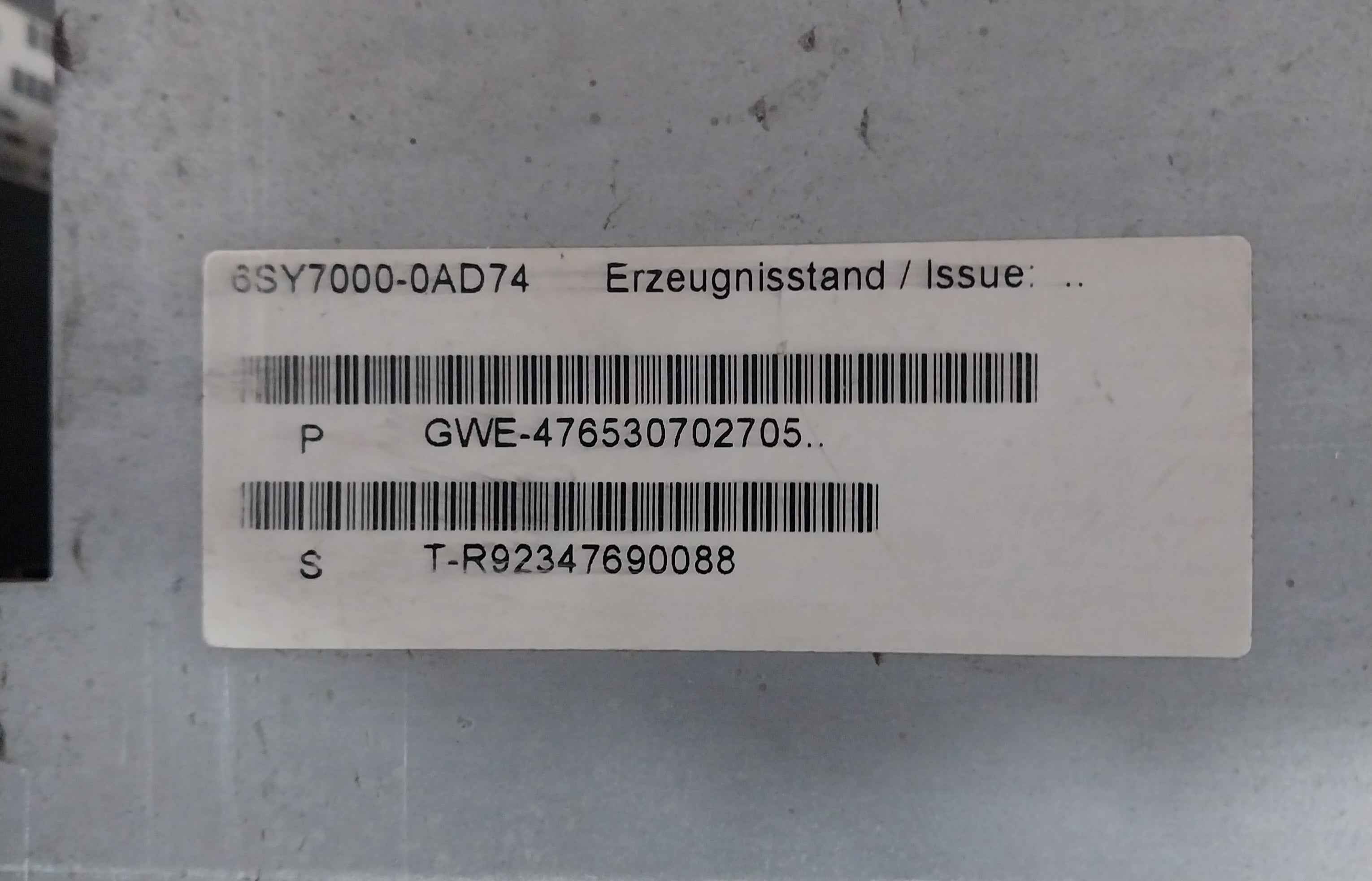 Siemens Simovert Vc 6Se7031-0Te60-z Dc Inverter G91+L30+ Dc 510-650 V 110.0A