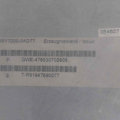 Siemens Simovert Vc 6Se7031-8Tf60-z Dc Inverter Drive G91+L30+ Dc 510-650V 221.0A
