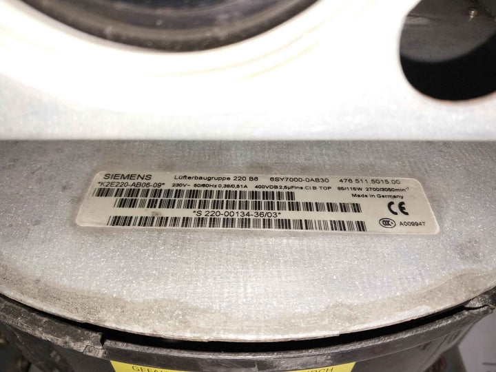 Siemens Simovert Vc 6Se7031-8Tf60-z Dc Inverter Drive G91+L30+ Dc 510-650V 221.0A