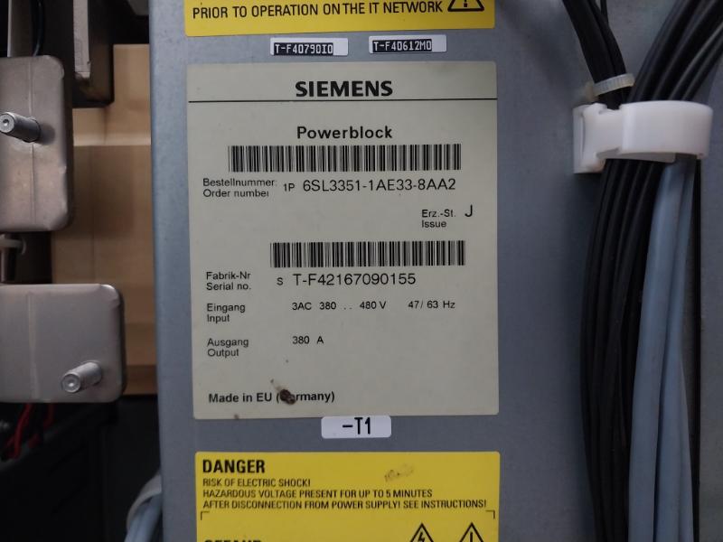 Siemens 1P 6Sl3310-1Te33-8Ab3 Sinamics Converter Power Module Ip10 380-480V 395A