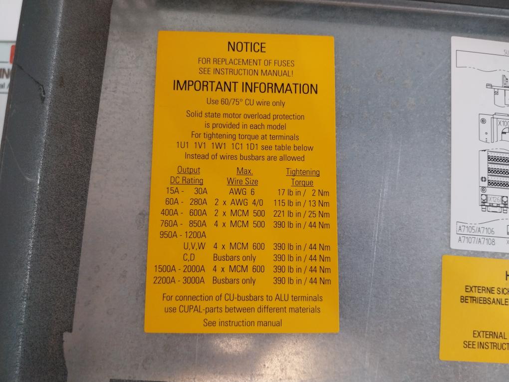 Siemens Sinamics DCM 6RA8018-6DV62-0AA0 DC Converter 3AC 400V 25A 50/60Hz