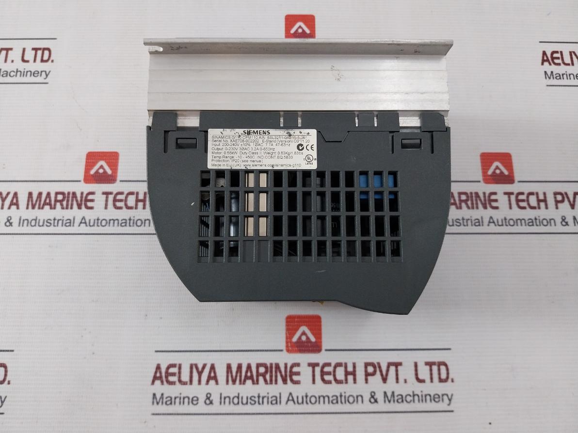Siemens 6Sl3211-0Ab15-5Ua1 Sinamics G110 Variable Frequency Drive 0.55Kw Ip20