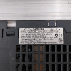 Siemens 6Sl3211-0Ab15-5Ua1 Sinamics G110 Variable Frequency Drive 0.55Kw Ip20