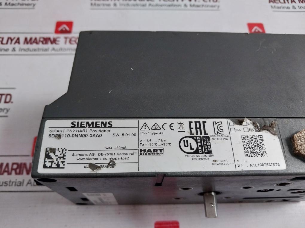 Siemens Sipart Ps2 Hart 6Dr5110-0Nn00-0Aa0 Smart Electro Pneumatic Positioner