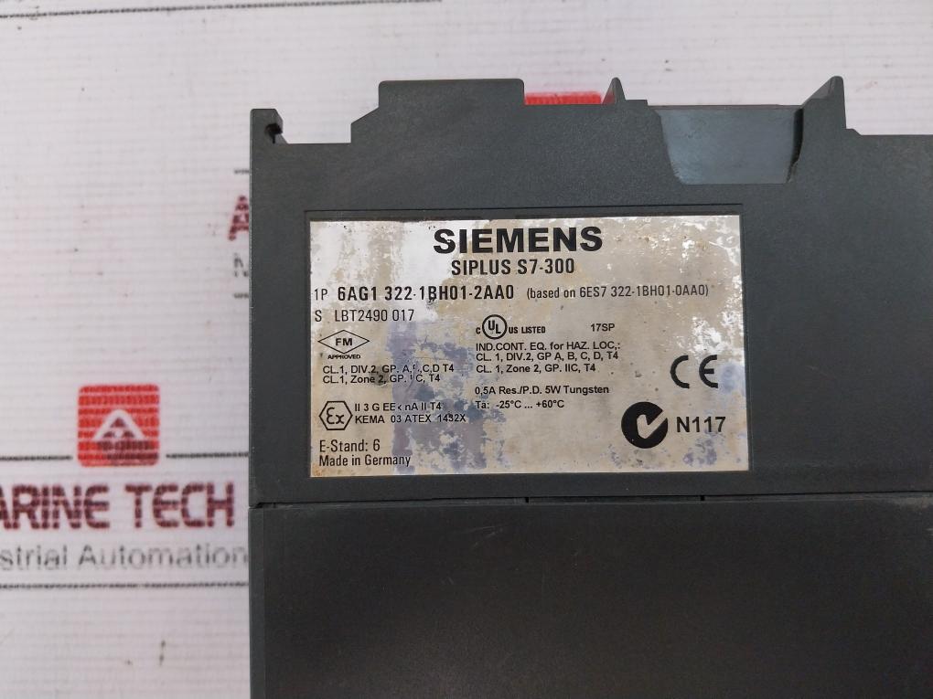 Siemens Siplus S7-300 Plc Module 1P 6Ag1 322-1Bh01-2Aa0