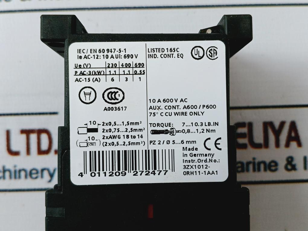 Siemens Sirius 3Rh1131-1Ap00 Control Relay Ac 230V 50/60Hz