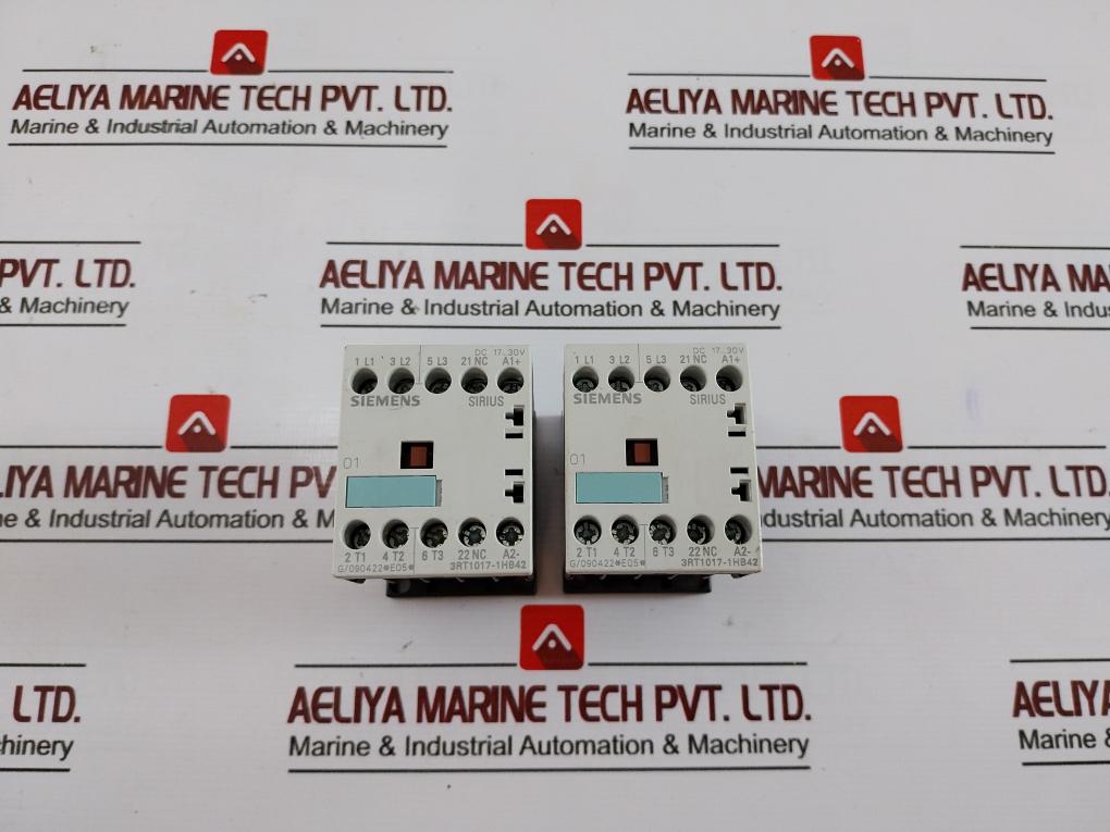 Siemens Sirius 3Rt1017-1Hb42 Power Contactor Ac-1: 22A 690 V Dc 17…30V