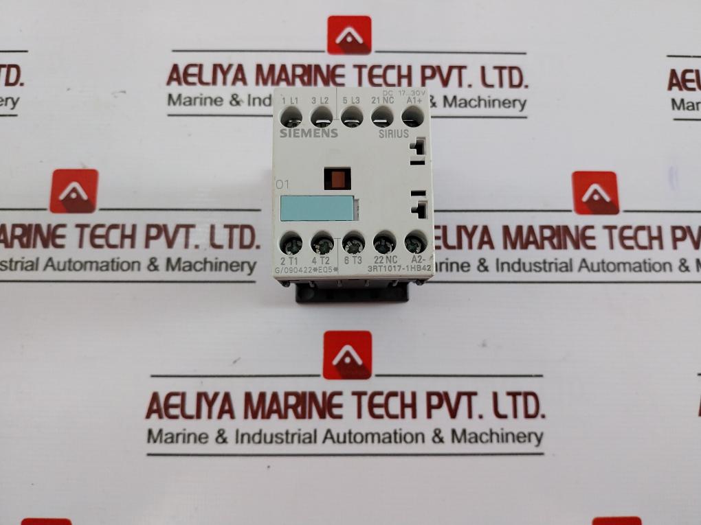 Siemens Sirius 3Rt1017-1Hb42 Power Contactor Ac-1: 22A 690 V Dc 17…30V