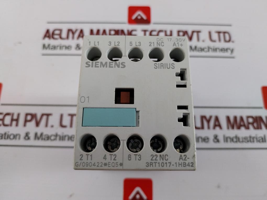 Siemens Sirius 3Rt1017-1Hb42 Power Contactor Ac-1: 22A 690 V Dc 17…30V