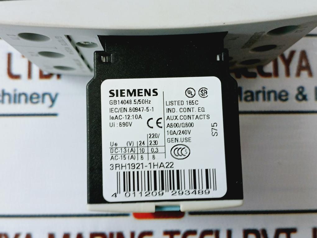 Siemens Sirius 3Rt1036-1Al24 Contactor 50/60Hz