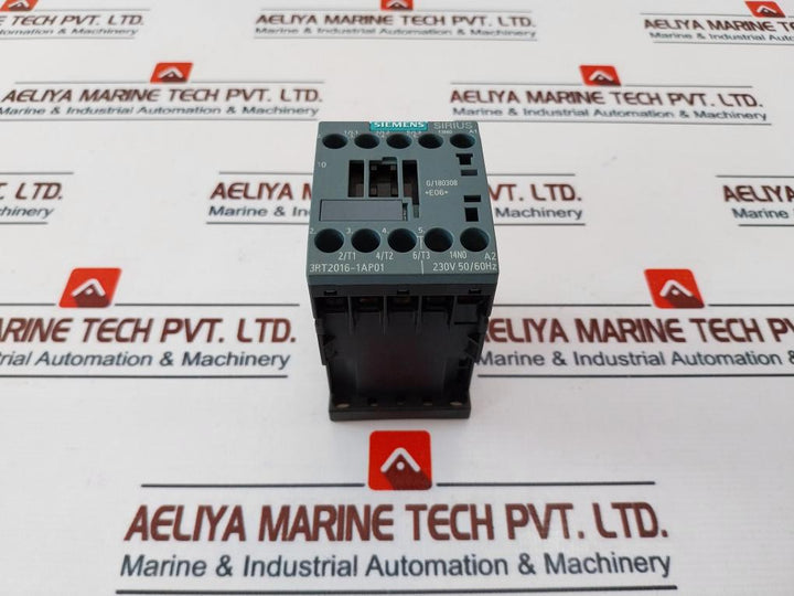 Siemens Sirius 3Rt2016-1Ap01 Power Contactor 3 Pole 9A 230V 50/60Hz