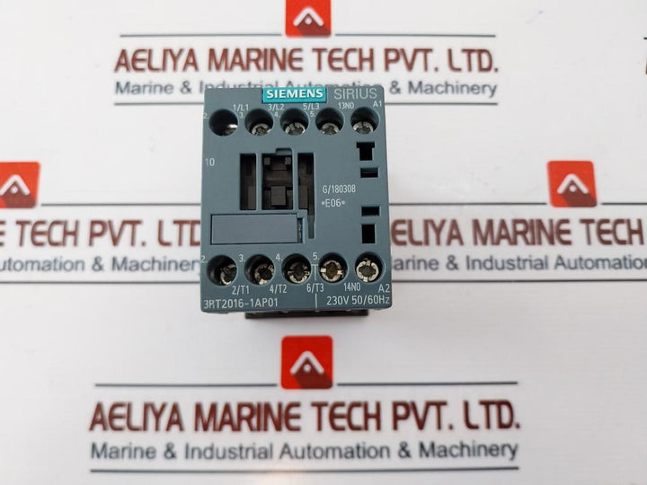 Siemens Sirius 3Rt2016-1Ap01 Power Contactor 3 Pole 9A 230V 50/60Hz