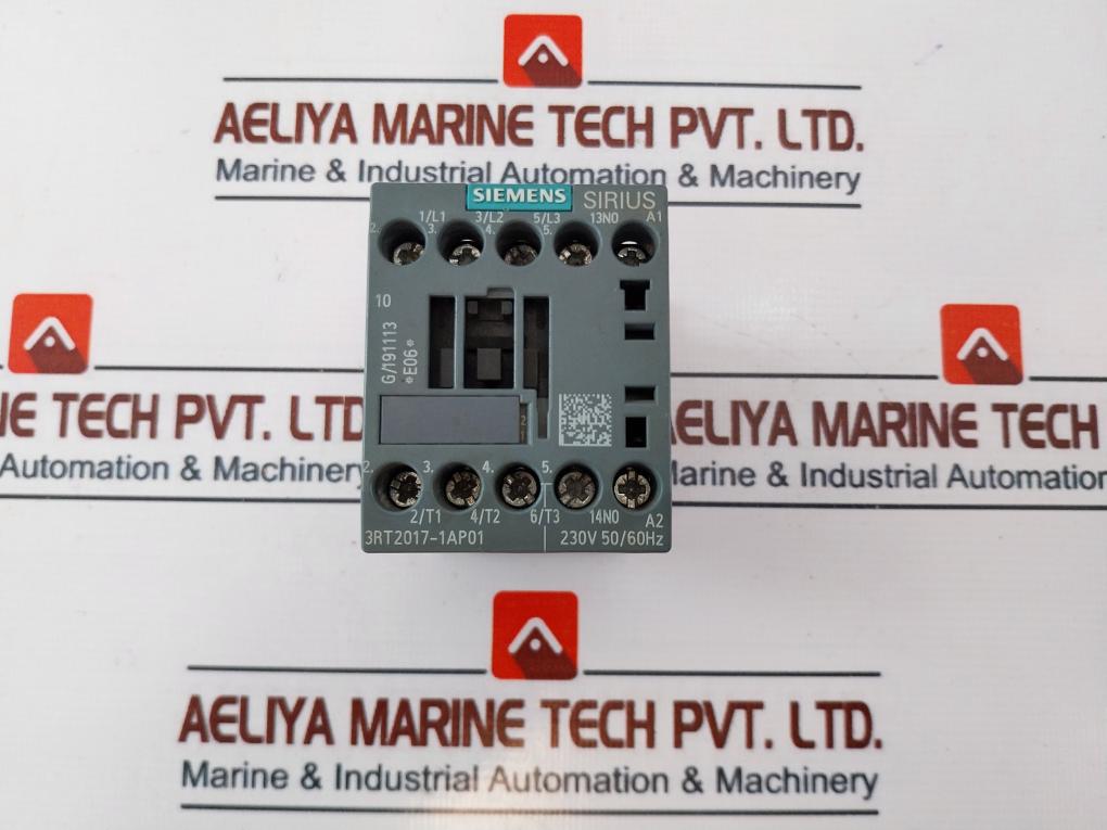 Siemens Sirius 3Rt2017-1Ap01 Power Contactor 3 Pole 12A 230V 50/60Hz
