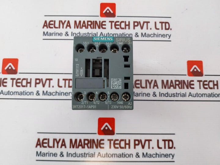 Siemens Sirius 3Rt2017-1Ap01 Power Contactor 3 Pole 12A 230V 50/60Hz