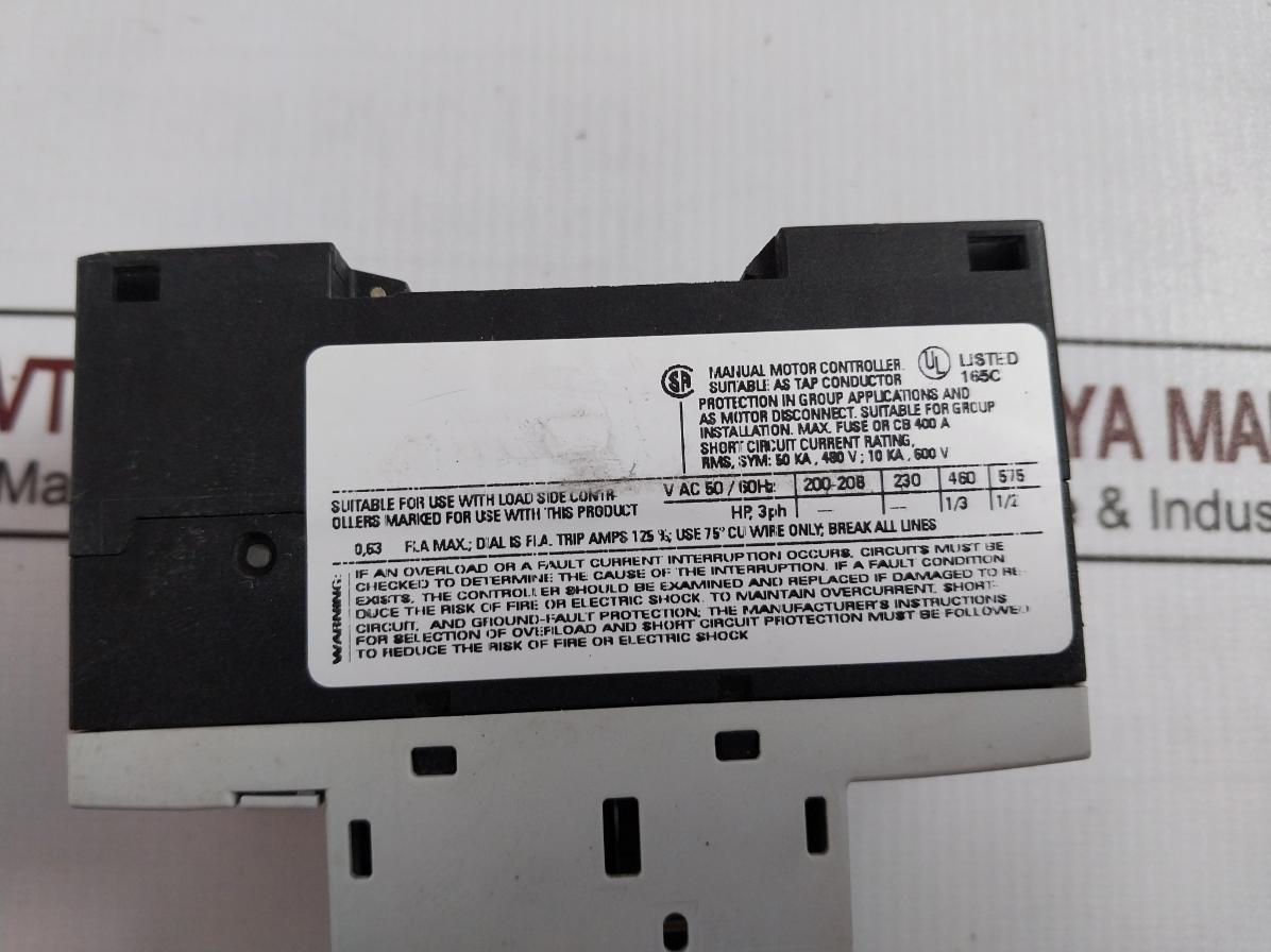 Siemens Sirius 3Rv1011-0Ga10 Motor Protection Circuit Breaker